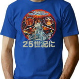 Buck Rogers Japanese Poster Worn Dks T-Shirt for Men & Women, T-Shirts Graphic Tee - Blue