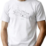 Buckaroo Banzai Jet Car Black T-Shirt - Retro Graphic Tee for Men & Women - White