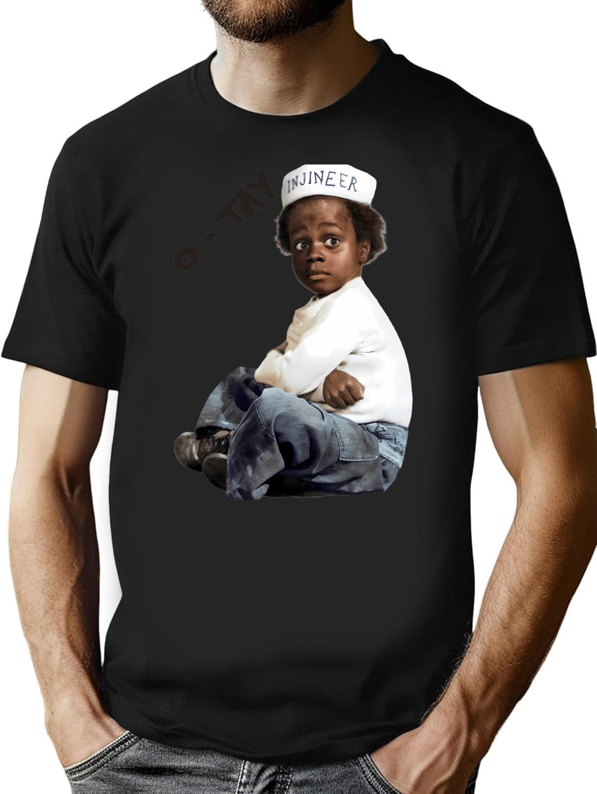 Buckwheat Injinier O Tay T-Shirt - Retro Graphic Tee for Men & Women - Black