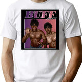 Buff Correll T-Shirt - Retro Graphic Tee for Men & Women - White