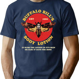 Buffalo Bill's Body Lotionn T-Shirt - Retro Graphic Tee for Men & Women - Navy