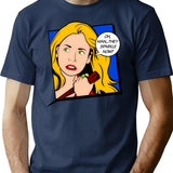 Buffy Pop Art T-Shirt - Retro Graphic Tee for Men & Women - Navy