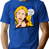 Buffy Pop Art T-Shirt - Retro Graphic Tee for Men & Women - Blue
