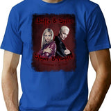 Buffy Spike Vintage Look T-Shirt - Retro Graphic Casual Tee - Blue