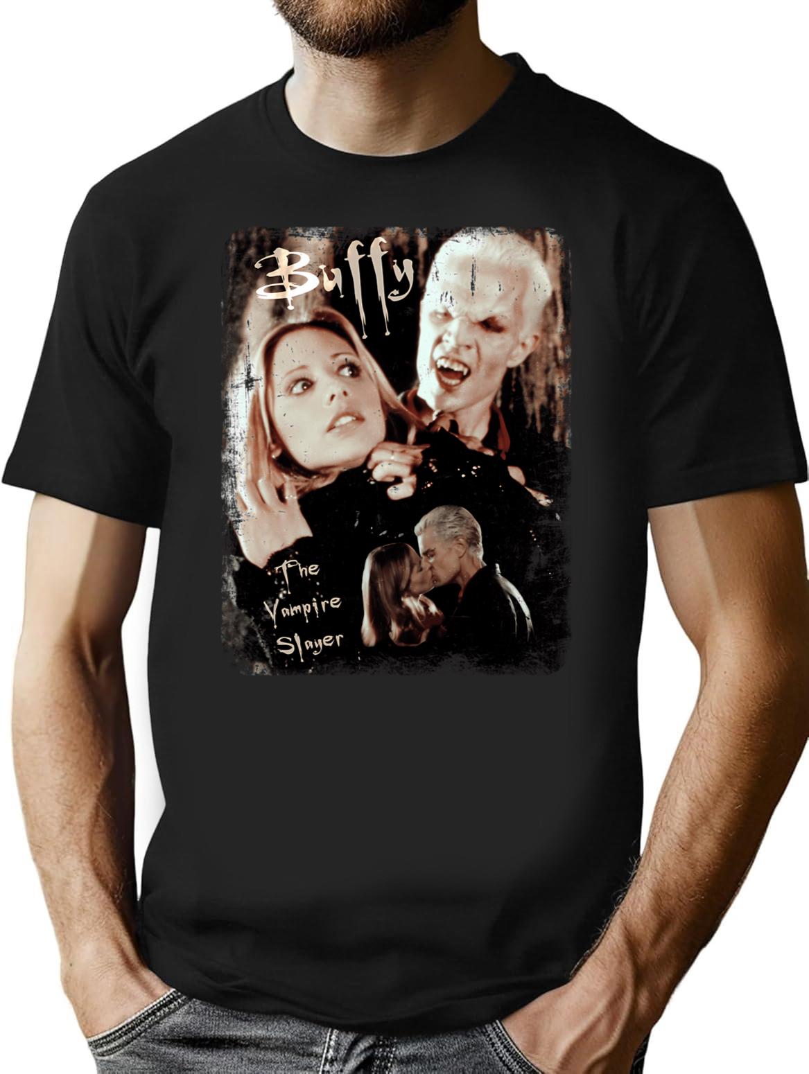 Buffy Spike T-Shirt - Retro Graphic Tee for Men & Women - Black