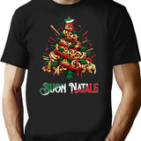 Buon Natale Italian Pasta Christmas Tree Xmas For Men Women T-Shirt - Black