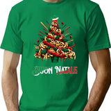 Buon Natale Italian Pasta Christmas Tree Xmas For Men Women T-Shirt - Green