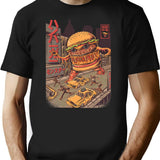 Burgerzilla T-Shirt - Retro Graphic Tee for Men & Women - Black
