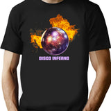 Burn Baby Burn Disco Inferno T-Shirt - Retro Graphic Tee for Men & Women - Black