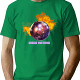 Burn Baby Burn Disco Inferno T-Shirt - Retro Graphic Tee for Men & Women - Green