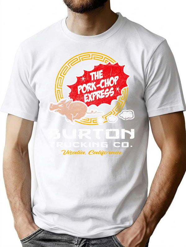 Burton Pork Chop Express Trucking T-Shirt for Men & Women, T-Shirts Graphic Tee - White