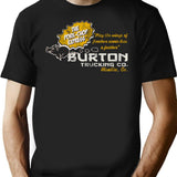 Burton Trucking Pork Chop Express T-Shirt for Men & Women, T-Shirts Graphic Tee - Black