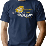Burton Trucking Pork Chop Express T-Shirt for Men & Women, T-Shirts Graphic Tee - Navy