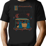 But First Coffee Medieval Style - Funny Retro Vintage English History T-Shirt - Black