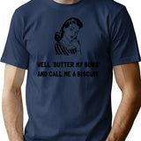 Butter My Buns T-Shirt - Retro Graphic Tee for Men & Women - Navy