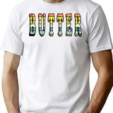Butter T-Shirt - Retro Graphic Tee for Men & Women - White