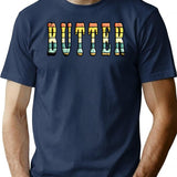 Butter T-Shirt - Retro Graphic Tee for Men & Women - Navy