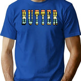 Butter T-Shirt - Retro Graphic Tee for Men & Women - Blue