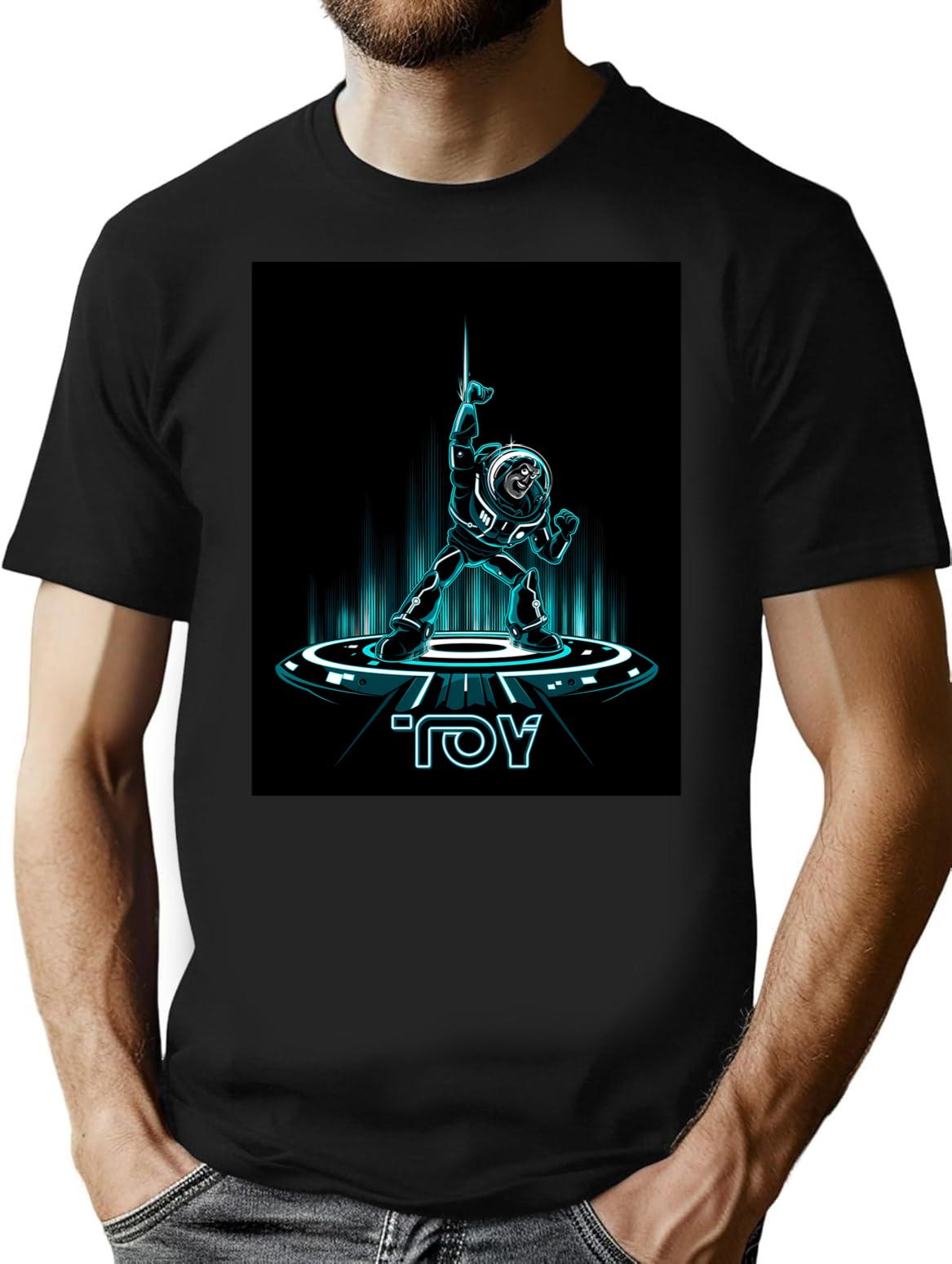 Buzz-tron T-Shirt - Retro Graphic Tee for Men & Women - Black