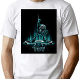 Buzz-tron T-Shirt - Retro Graphic Tee for Men & Women - White