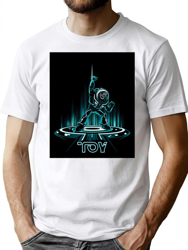 Buzz-Tron T-Shirt for Men & Women, T-Shirts Graphic Tee - White