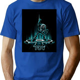 Buzz-tron T-Shirt - Retro Graphic Tee for Men & Women - Blue