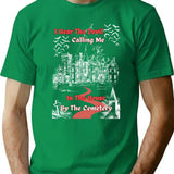 By The Cemetery T-Shirt for Men & Women, T-Shirts Graphic Tee - Green