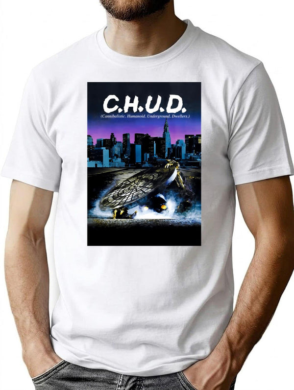 C.H.U.D. Movie Poster T-Shirt for Men & Women, T-Shirts Graphic Tee - White