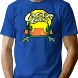 Cactus Cooler T-Shirt - Retro Graphic Tee for Men & Women - Blue