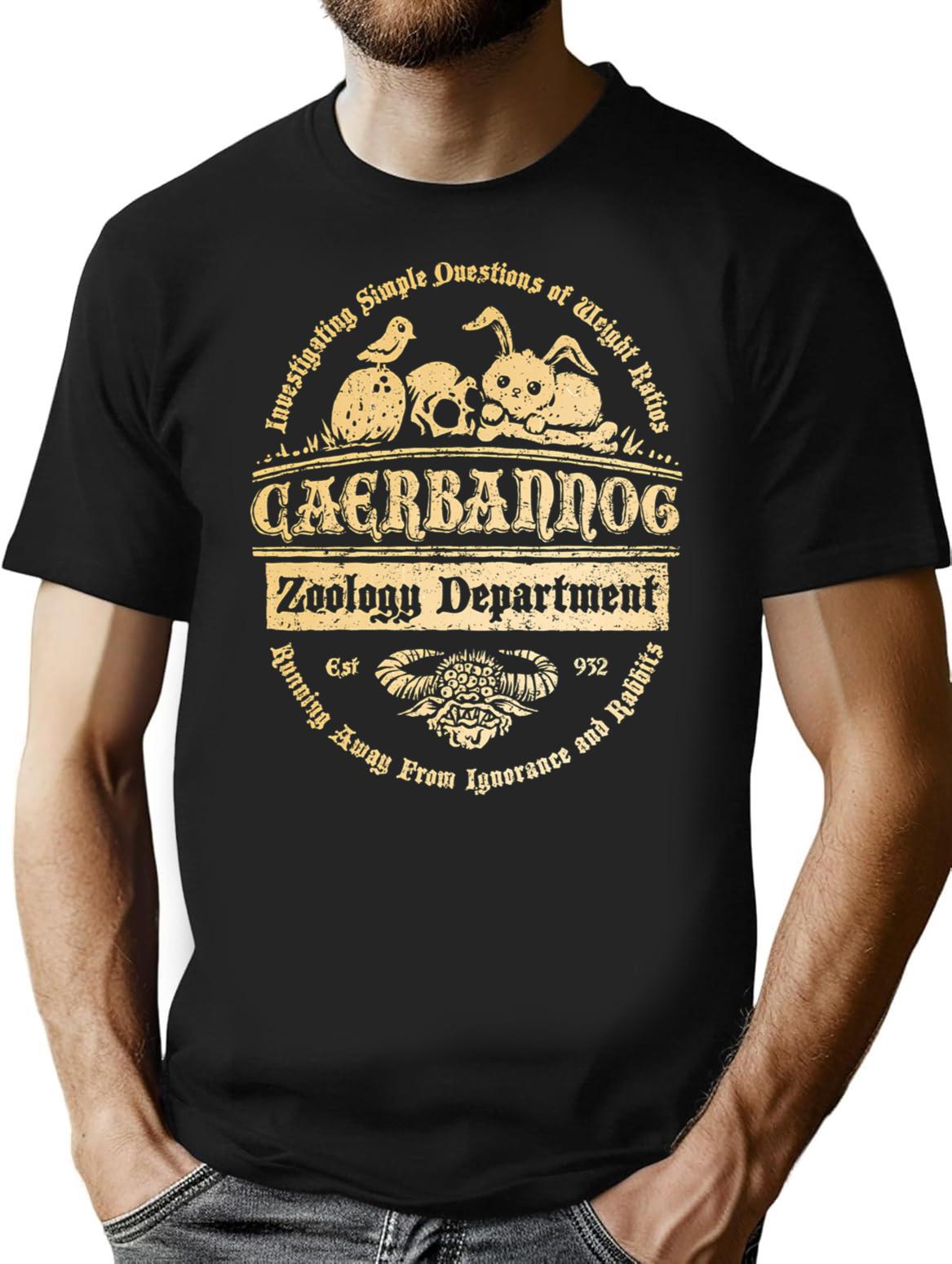 Caerbannog Zoology Department (1) T-Shirt - Retro Graphic Tee for Men & Women - Black