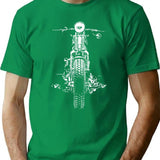 Cafe Racer T-Shirt - Retro Graphic Tee for Men & Women - Green