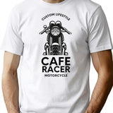 Caferacer - Cafe Racer 17b T-Shirt - Retro Graphic Tee for Men & Women - White
