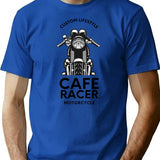 Caferacer - Cafe Racer 17b T-Shirt - Retro Graphic Tee for Men & Women - Blue