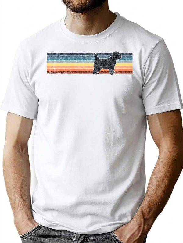 Cairn Terrier Vintage Retro Pet Lover T-Shirt for Men & Women, T-Shirts Graphic Tee - White