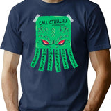 Call Cthulhu T-Shirt for Men & Women, T-Shirts Graphic Tee - Navy