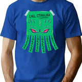Call Cthulhu T-Shirt for Men & Women, T-Shirts Graphic Tee - Blue