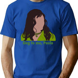 Call Me Sing To Me Paolo Vintage Retro T-Shirt - Blue