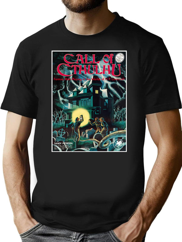 Call Of Cthulhu 1St Edition Cover T-Shirt for Men & Women, T-Shirts Graphic Tee - Black
