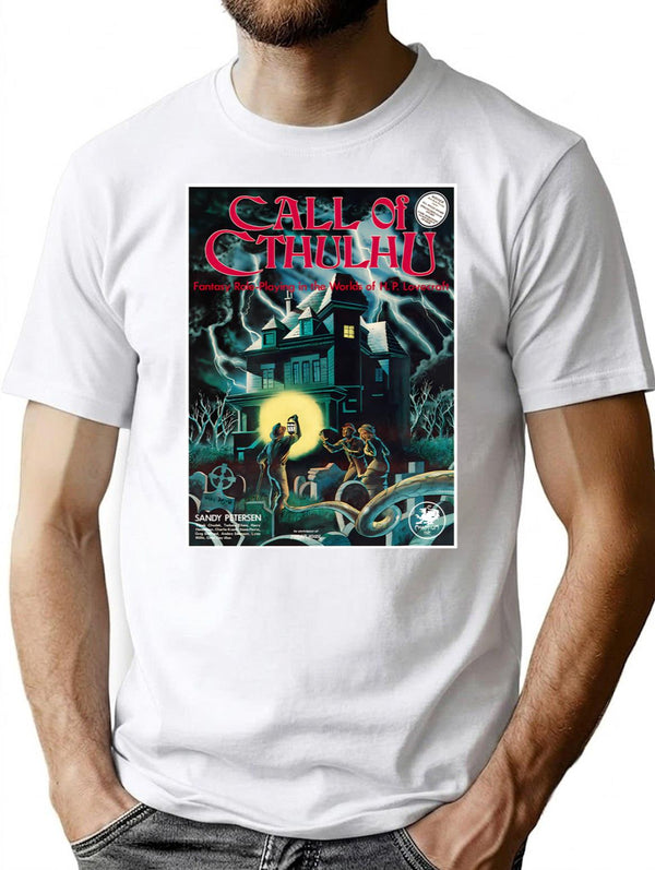Call Of Cthulhu 1St Edition Cover T-Shirt for Men & Women, T-Shirts Graphic Tee - White