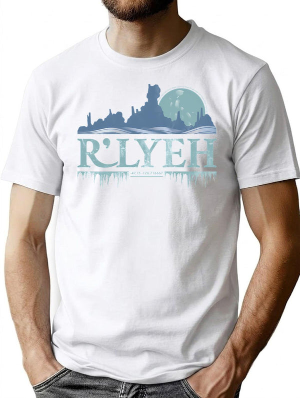 Call Of Cthulhu R'Lyeh T-Shirt for Men & Women, T-Shirts Graphic Tee - White