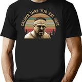 Calmer Than You Are Dude Vintage Retro Graphic Trending Unisex Youth Funny Aldult Classic T-Shirt - Black