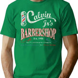 Calvin Jrs Barbershop T-Shirt for Men & Women, T-Shirts Graphic Tee - Green