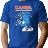 Camel Band Wear A Cape T-Shirt - Retro Graphic Tee for Men & Women - Blue