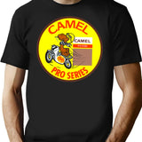 Camel Racing T-Shirt - Retro Graphic Tee for Men & Women - Black