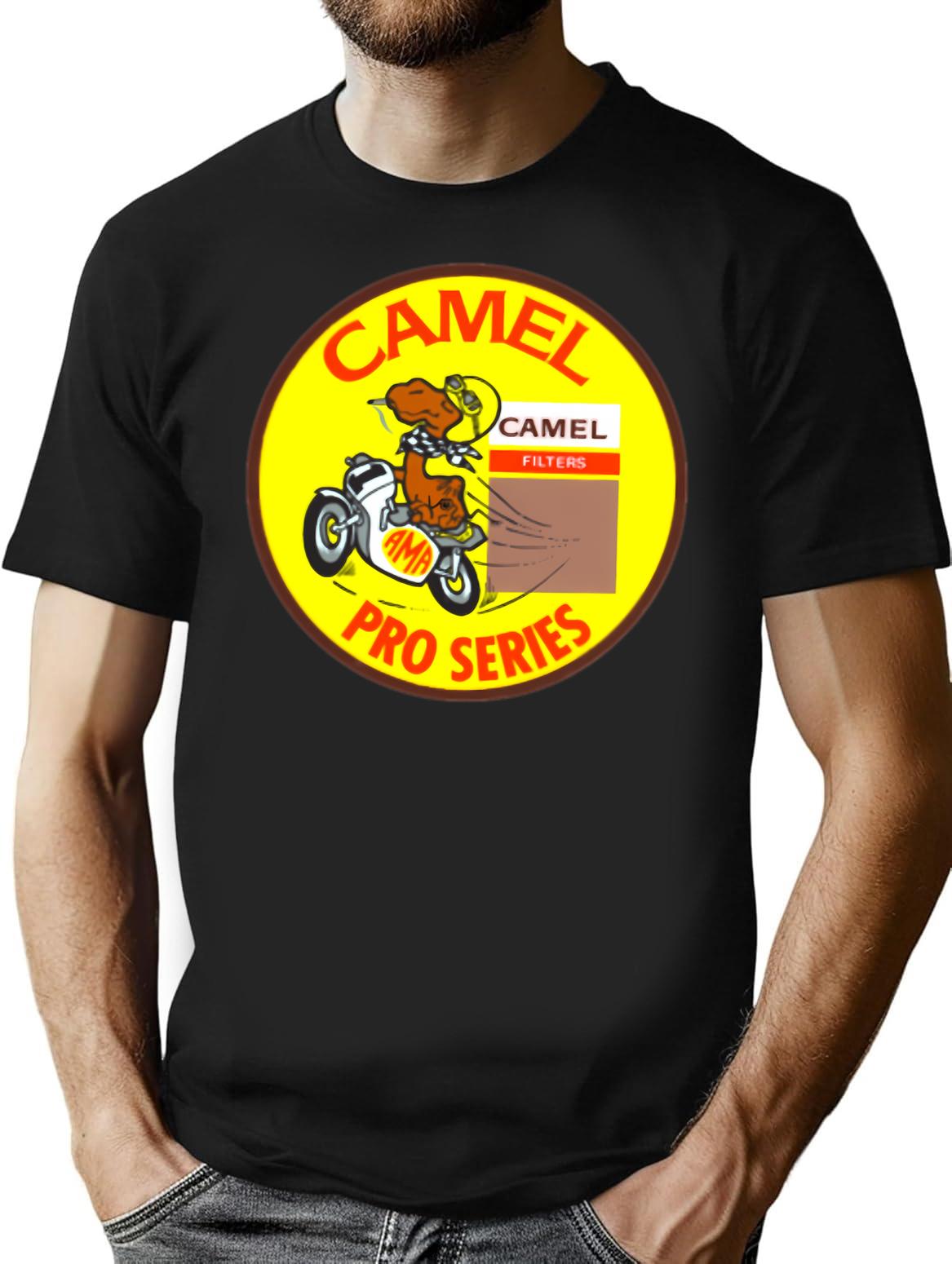 Camel Racing T-Shirt - Retro Graphic Tee for Men & Women - Black