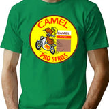 Camel Racing T-Shirt - Retro Graphic Tee for Men & Women - Green