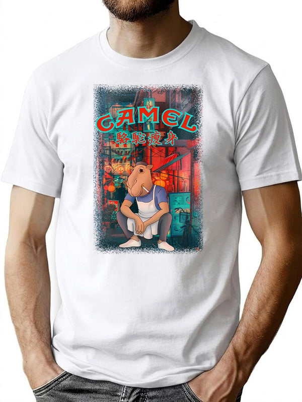 Camel Slims T-Shirt for Men & Women, T-Shirts Graphic Tee - White