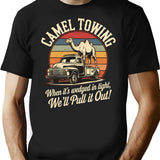 Camel Towing Retro Adult Humor Vintage Halloween Candy T-Shirt - Black