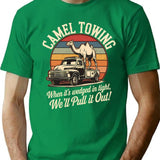 Camel Towing Retro Adult Humor Vintage Halloween Candy T-Shirt - Green