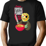 Camp Crystal Flakes T-Shirt - Retro Graphic Tee for Men & Women - Black